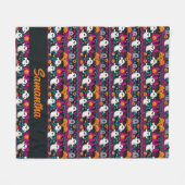 Pixel Ghosts Halloween Sweater Pattern Fleecedecke (Vorderseite (Horizontal))