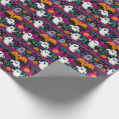 Pixel Ghosts Halloween Sweater Pattern Geschenkpapier (Ecke)