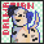 Pixel girl button