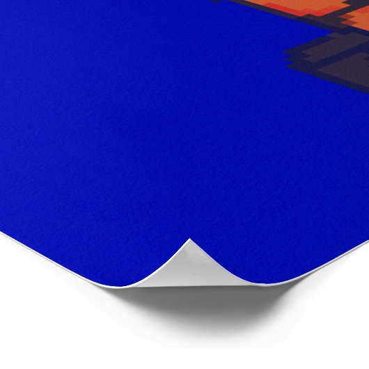 Pixel girl changing pixel art poster (Ecke)