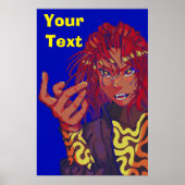 Pixel girl changing pixel art poster (Vorne)