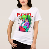 Pixel Girl Tuff Tri-Blend Shirt (Vorderseite)