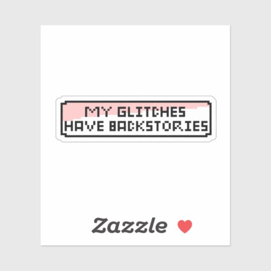 Pixel Glitch Chat - Funny Retro Gamer Aufkleber (Blatt)