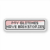 Pixel Glitch Chat - Funny Retro Gamer Aufkleber (Vorderseite)