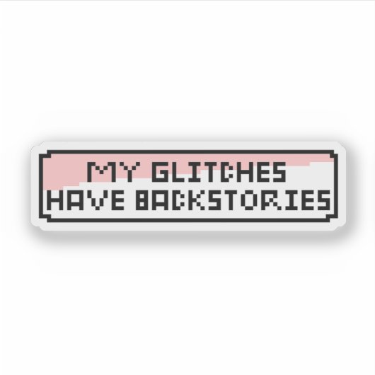 Pixel Glitch Chat - Funny Retro Gamer Aufkleber (Vorderseite)