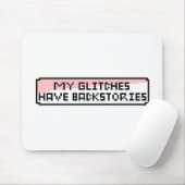 Pixel Glitch Chat - Funny Retro Gamer Mousepad (Mit Mouse)