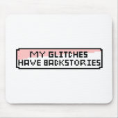 Pixel Glitch Chat - Funny Retro Gamer Mousepad (Vorne)