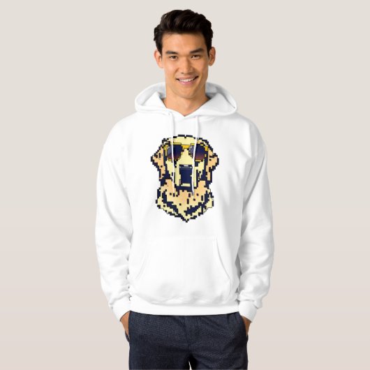 Pixel Golden Retriever Hoodie (Vorne ganz)