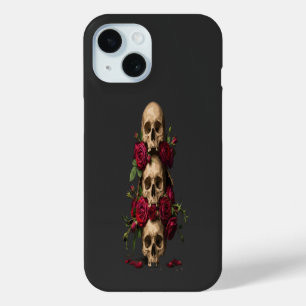 Pixel-Gotische Schädel Rote Rosen Dunkle Fantasy-I Case-Mate iPhone Hülle