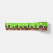 Pixel-Gras-Gamer-Geburtstag  Satinband (Vorderseite)