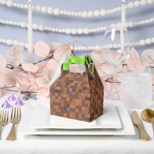 Pixel-Gras-Geburtstag für Gamer  Geschenkschachtel