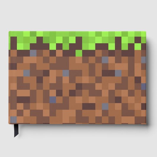 Pixel grass gamer birthday  gästebuch (Vorderseite)