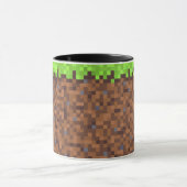Pixel grass gamer birthday  tasse (Zentrum)