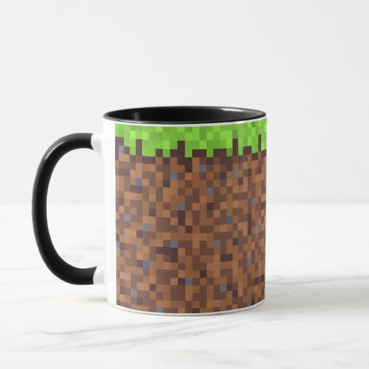 Pixel grass gamer birthday  tasse (Links)