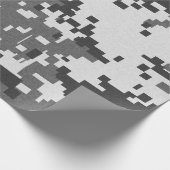 Pixel-Grau-Camouflage Geschenkpapier (Ecke)