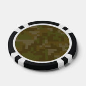 Pixel Green Army Camouflage Muster Pokerchips (Einzeln)
