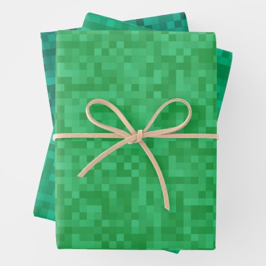 Pixel-Green Pack Geschenkpapier Set (Beispiel)