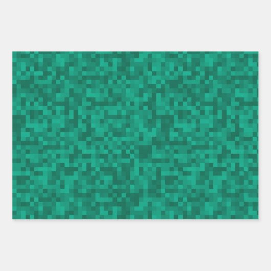 Pixel-Green Pack Geschenkpapier Set (Vorderseite 3)