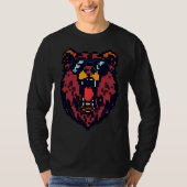 Pixel Grizzly Roar T-Shirt (Vorderseite)