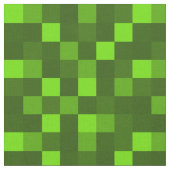 Pixel grün hellgrün Würfel Quadrate Karomuster Stoff (Nahaufnahme)
