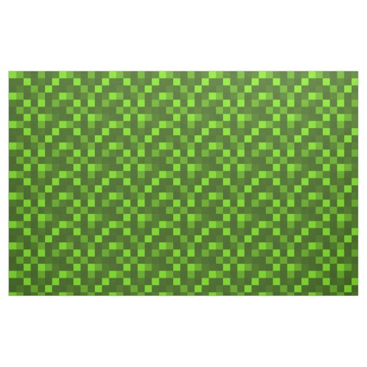 Pixel grün hellgrün Würfel Quadrate Karomuster Stoff (Fat Quarter (45,7 x 55,9 cm))