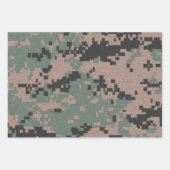 Pixel Grüne Camouflage Geschenkpapier Set (Vorderseite 3)