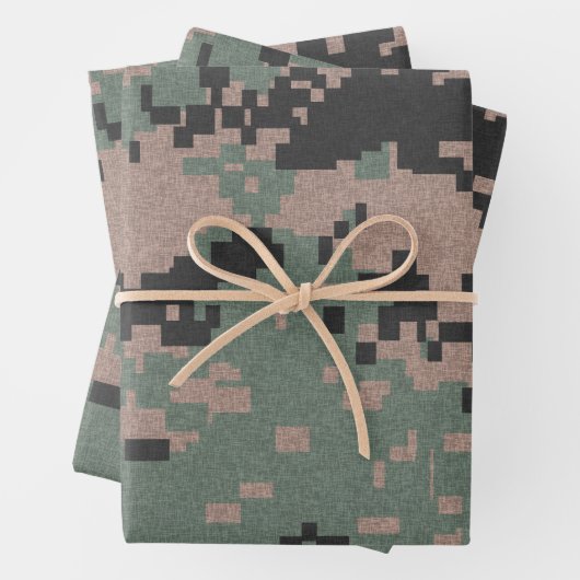 Pixel Grüne Camouflage Geschenkpapier Set (Beispiel)