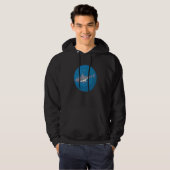 Pixel-Hai Unterwasser Hoodie (Vorne ganz)