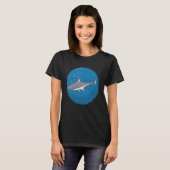 Pixel-Hai Unterwasser T-Shirt (Vorne ganz)
