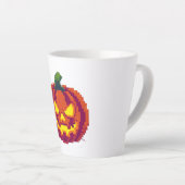 Pixel Halloween Pumpkin Milchtasse (Rechte Ecke)