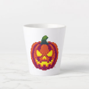 Pixel Halloween Pumpkin Milchtasse