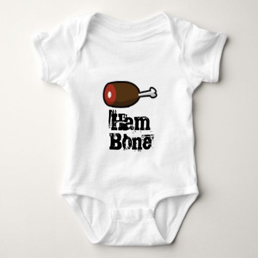 Pixel Hambone Ham Art Baby Strampler (Vorderseite)