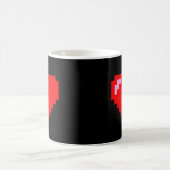 Pixel Heart 8 Bit Grafikdesign Kaffeetasse (Mittel)