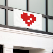 Pixel Heart 8 Bit-Liebe Banner (Äußeres Gebäude)