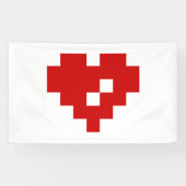 Pixel Heart 8 Bit-Liebe Banner (Horizontal)