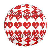 Pixel Heart 8 Bit-Liebe Baseball (Rückseite)