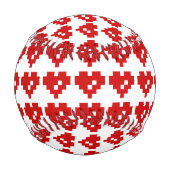 Pixel Heart 8 Bit-Liebe Baseball (Vorderseite)