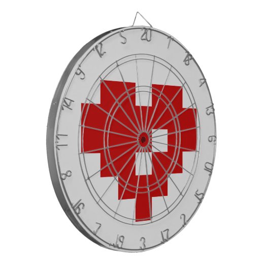 Pixel Heart 8 Bit-Liebe Dartscheibe (Vorderseite Links)