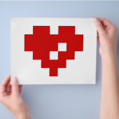 Pixel Heart 8 Bit-Liebe Flyer (Hand)