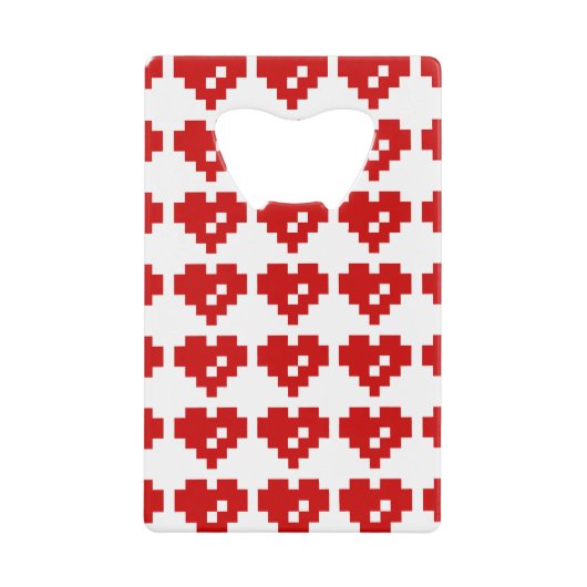 Pixel Heart 8 Bit-Liebe Geldbeutel Flaschenöffner (Vorderseite)
