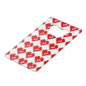 Pixel Heart 8 Bit-Liebe Geldbeutel Flaschenöffner (Vorderseite Schrägansicht)