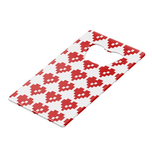 Pixel Heart 8 Bit-Liebe Geldbeutel Flaschenöffner (Rückseite Schrägansicht)