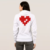 Pixel Heart 8 Bit-Liebe Hoodie (Schwarz voll)