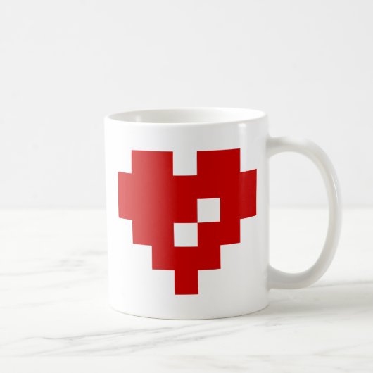 Pixel Heart 8 Bit-Liebe Kaffeetasse (Rechts)
