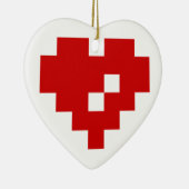 Pixel Heart 8 Bit-Liebe Keramikornament (Rechts)