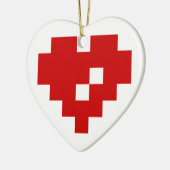 Pixel Heart 8 Bit-Liebe Keramikornament (Links)