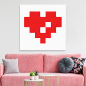 Pixel Heart 8 Bit-Liebe Leinwanddruck (Insitu (Wohnzimmer))