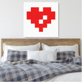 Pixel Heart 8 Bit-Liebe Leinwanddruck (Insitu (Schlafzimmer))