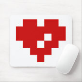 Pixel Heart 8 Bit-Liebe Mousepad (Mit Mouse)