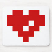 Pixel Heart 8 Bit-Liebe Mousepad (Vorne)